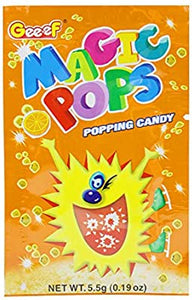 GEEF MAGIC POPS POPPING CANDY ORANGE FLAVOR 5.5G