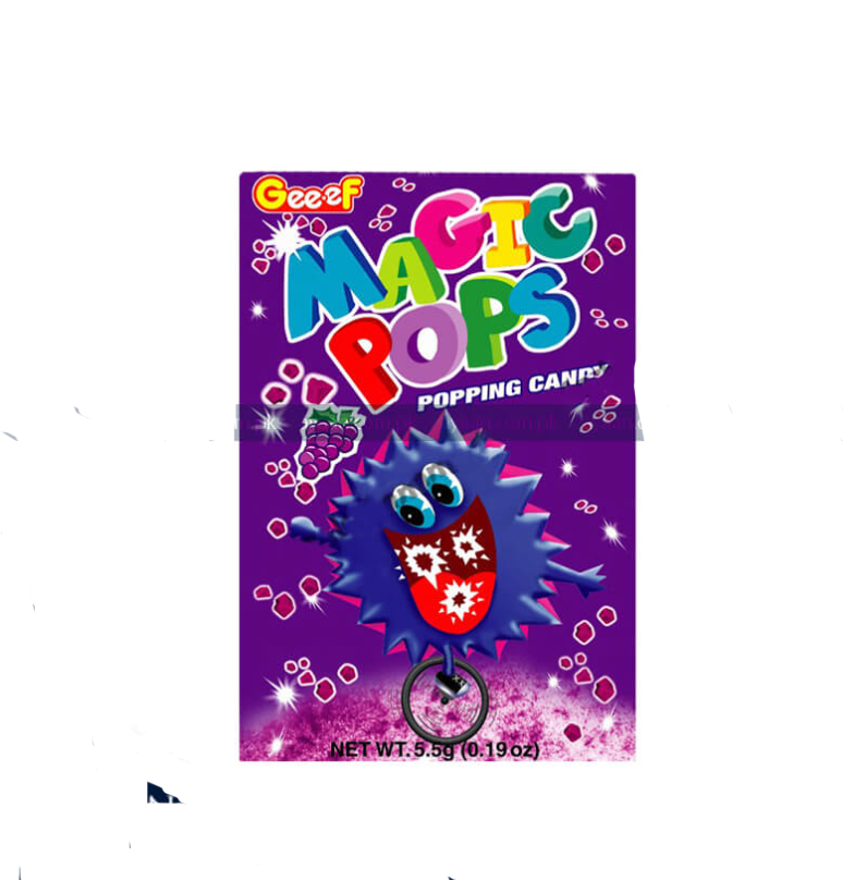 GEEF MAGIC POPS POPPING CANDY GRAPE FLAVOR 5.5G
