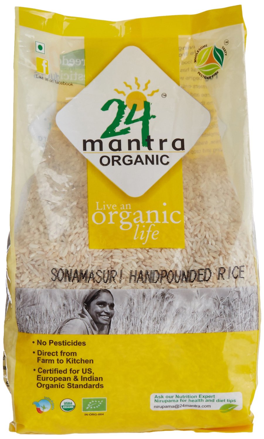 24 MANTRA ORGANIC SONAMASURI HANDPOUND RICE 5KG