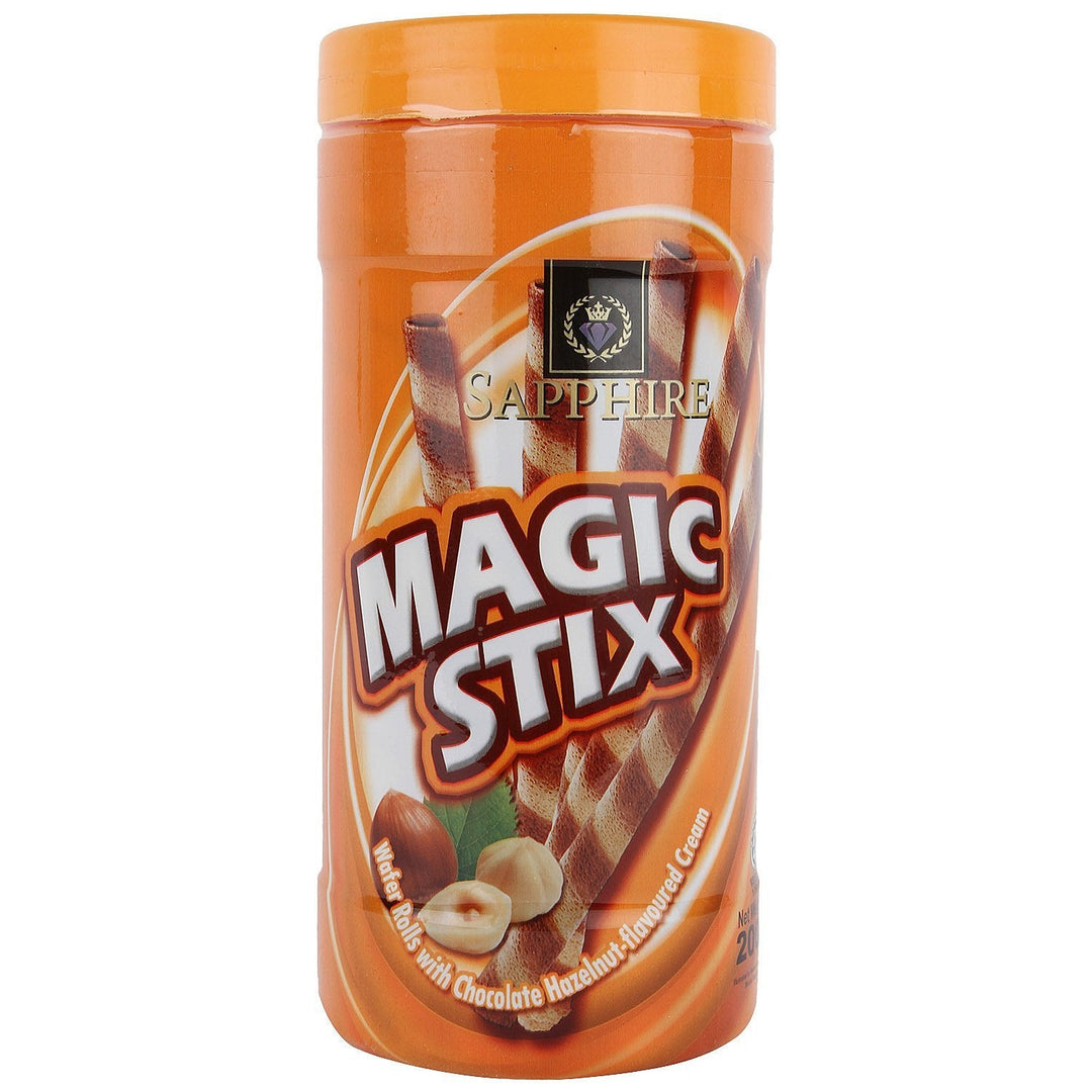 SAPPHIRE MAGIC STIX WAFER ROLLS WITH CHOCOLATE HAZELNUT FLAVOURED CREAM 200G