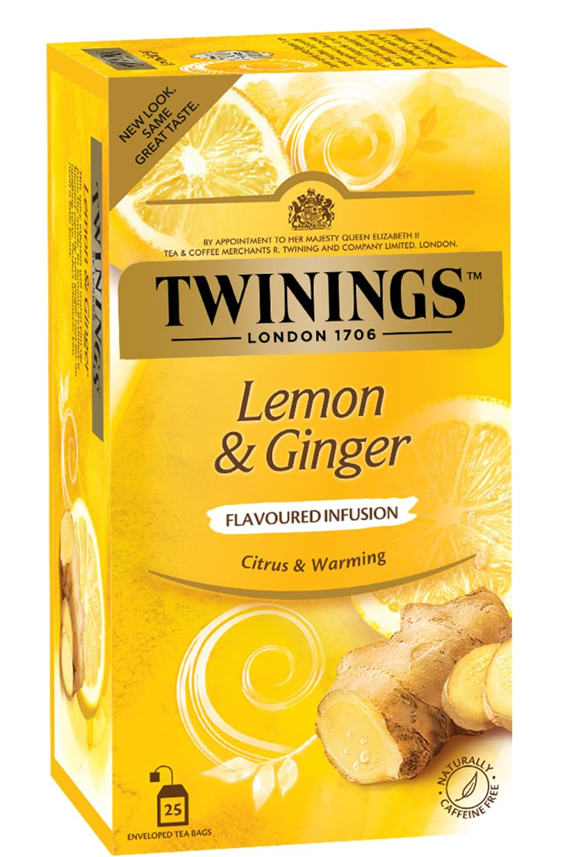 TWININGS LEMON & GINGER TEA 25BAG