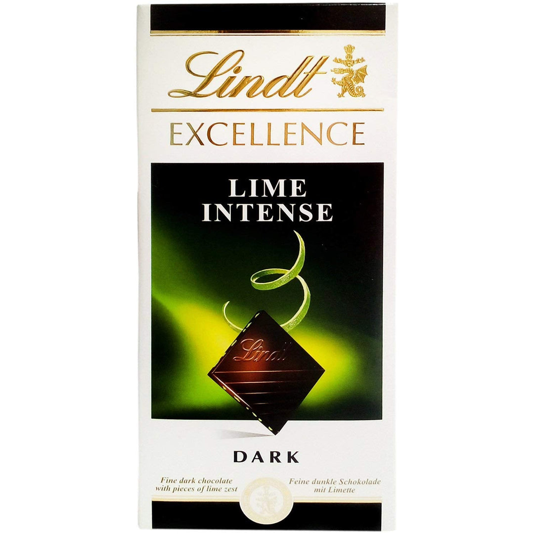 Lindt Excellence Lime Intense Dark Chocolate 100gm Imp