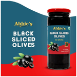 ABBIES OLIVES BLACK SLICE 450GM