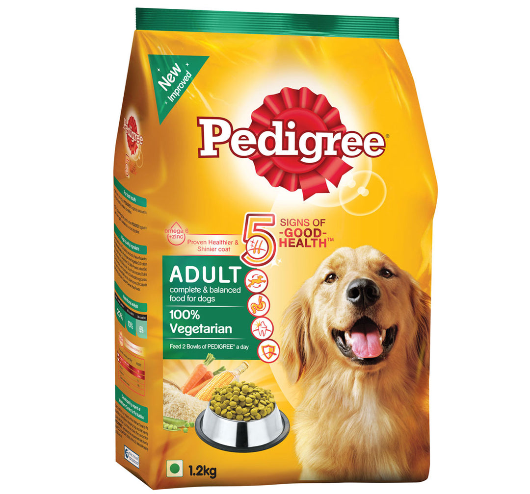 Pedigree Adult Complete & Balanced Food For Dogs 100% vegetarian 1.2Kg