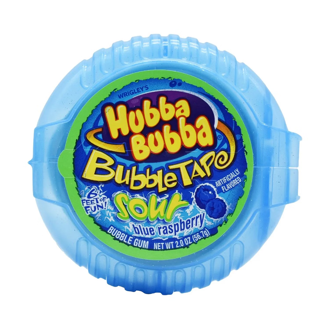 Hubba Bubba Bubble Tape Sour Blue Raspberry 56.7Gm