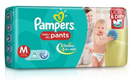 pampers Baby Dry Pants Small 4 -8 kg 42 diapers