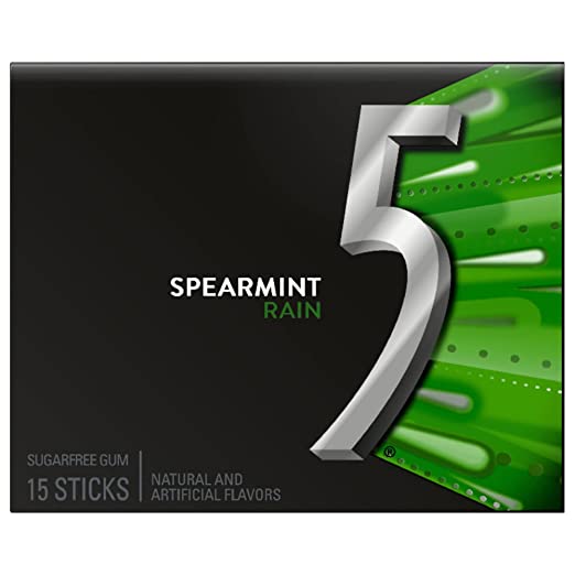 Spearmint Rain Sugarfree Gum 15 Pcs