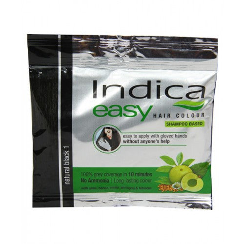 Indica Easy Hair Colour Shampoo Based Natural Black