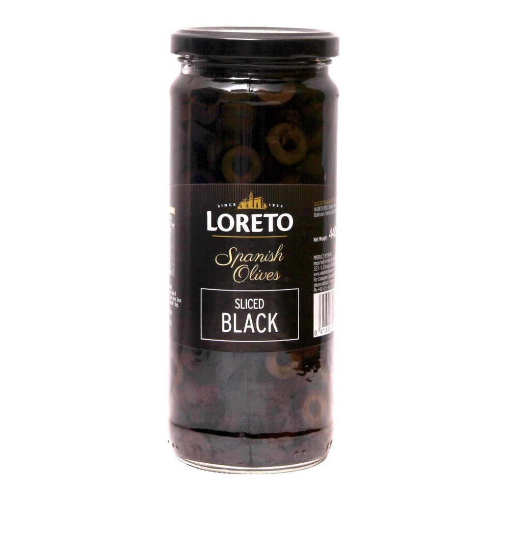 Loreto Spanish Olives Sliced Black 440Gm