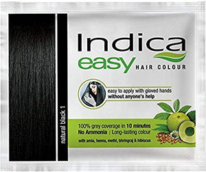 Indica Easy Natural Black 1 Sampoo Based Hair Colour 12 ml Pouch