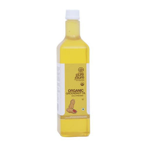 Phalada Pure & Sure Organic Groundnut Oil COld Pressed 1Ltr.