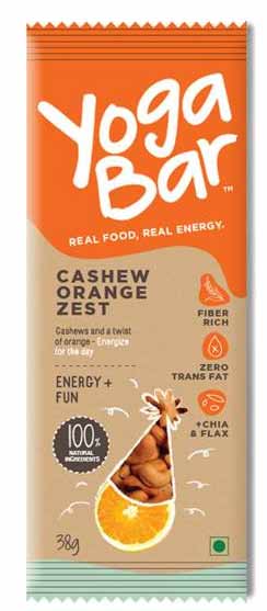 Yoga Bar Cashew Orange Zest 38gm