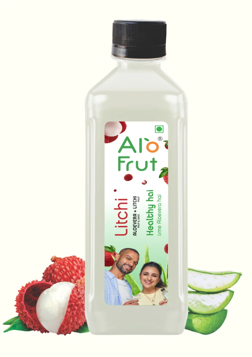 Alo Frut Litchi Aloevera Litchi Juice 200Ml