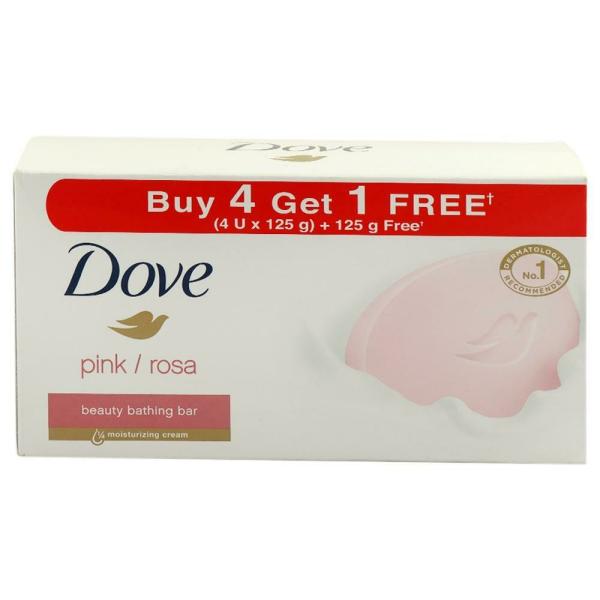 Dove Pink Rosa Beauty Bathing Bar Buy 4 Get 1 Free