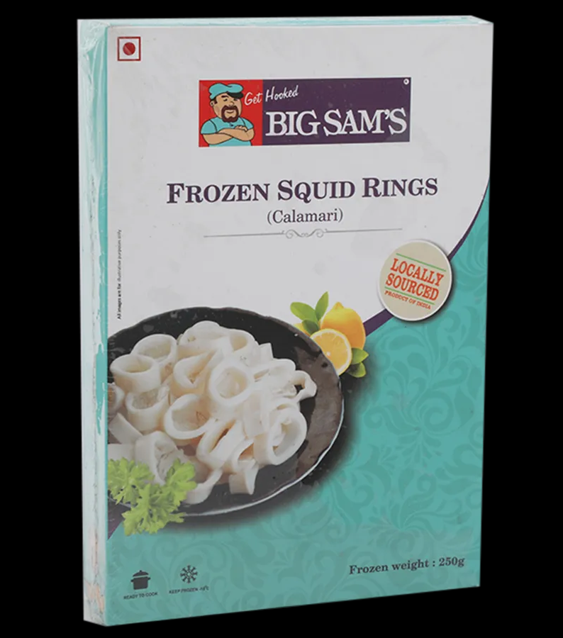 Big Sams Frozen Squid Rings 250gm