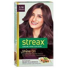 Streax Insta Cream Hair Colour Burgundy 3.16 15g colourant +15ml Developer