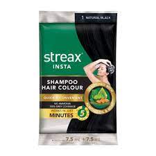 Streax Insta Cream Hair Colour  Natural Black 1 15g Colourant + 15ml Developer