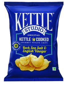 Kettle Studio Rock Sea Salt English Vinegar Chips 125gm