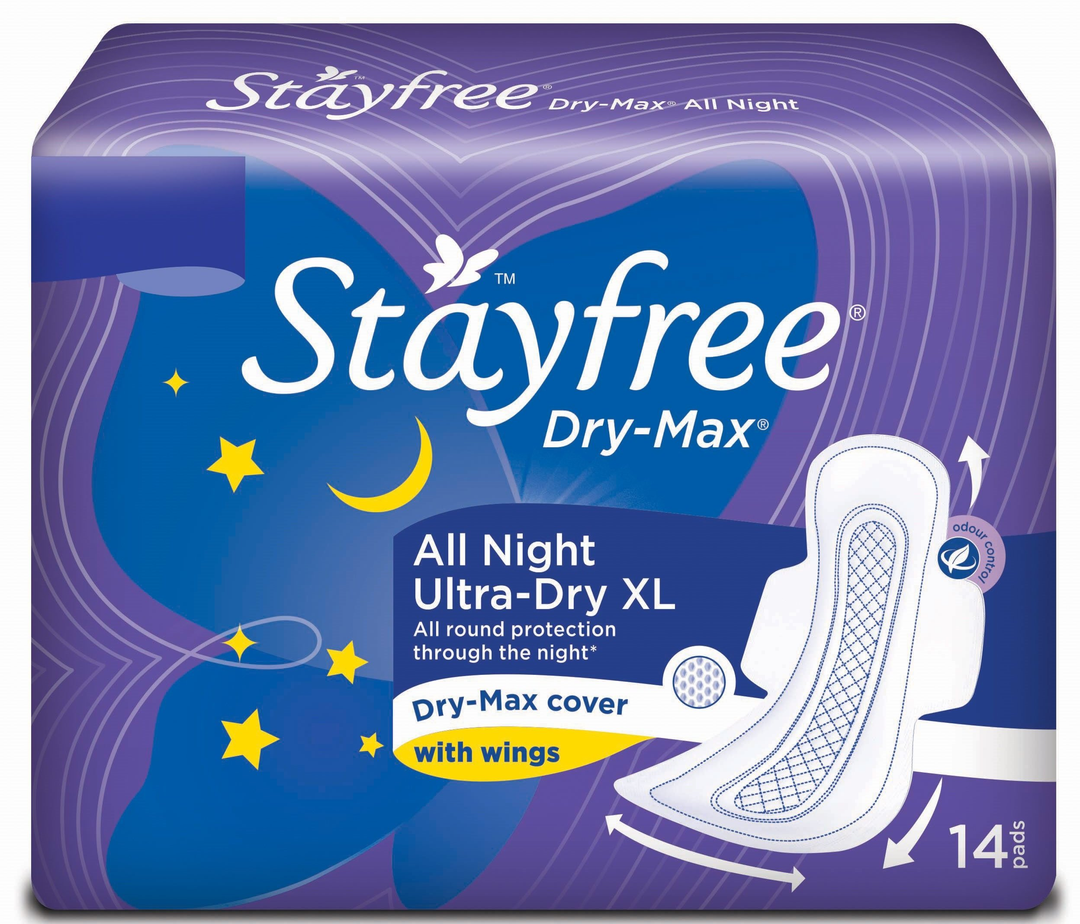 Stayfree Dry-Max All night Dry Max Cover With Wings XL