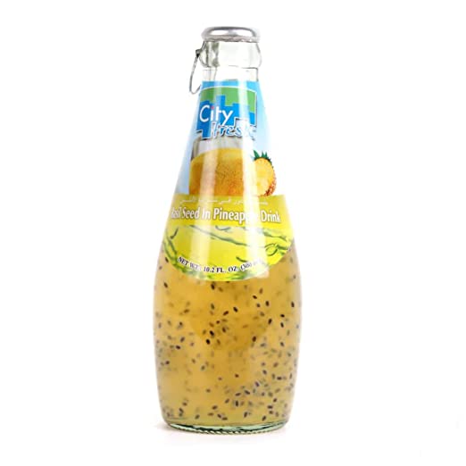 CITY FRESH BASIL SEED DRINK PINEAPPLE 300ML