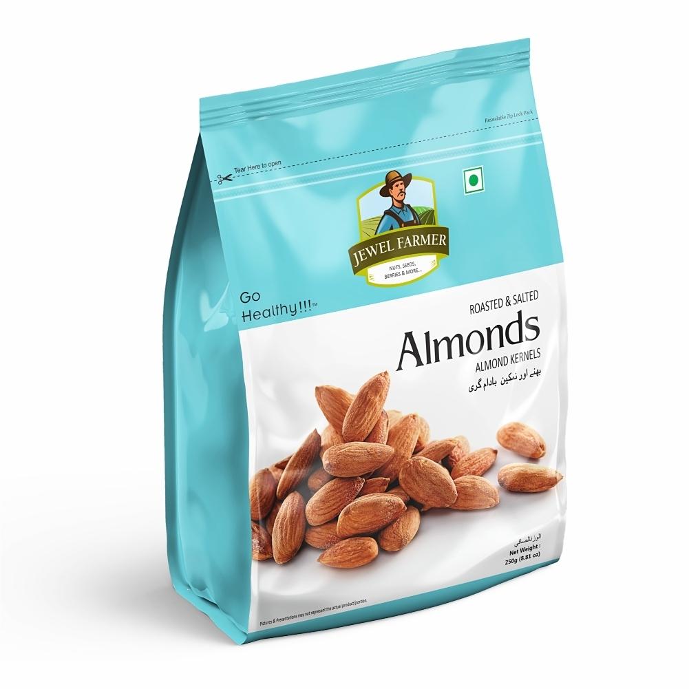 Jewel Farmer Roasted & Salted Almonds 250gm
