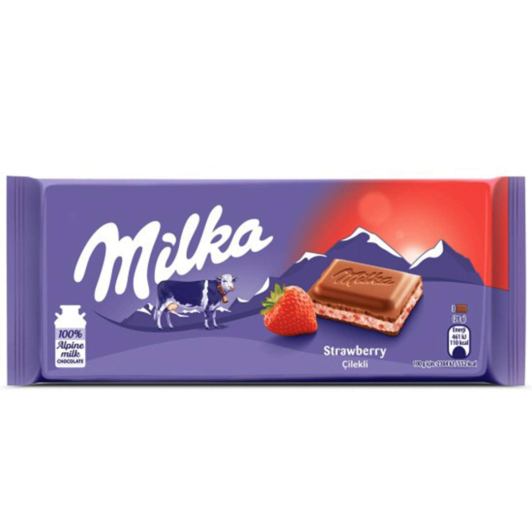 Milka strawberry chocolate 100gm