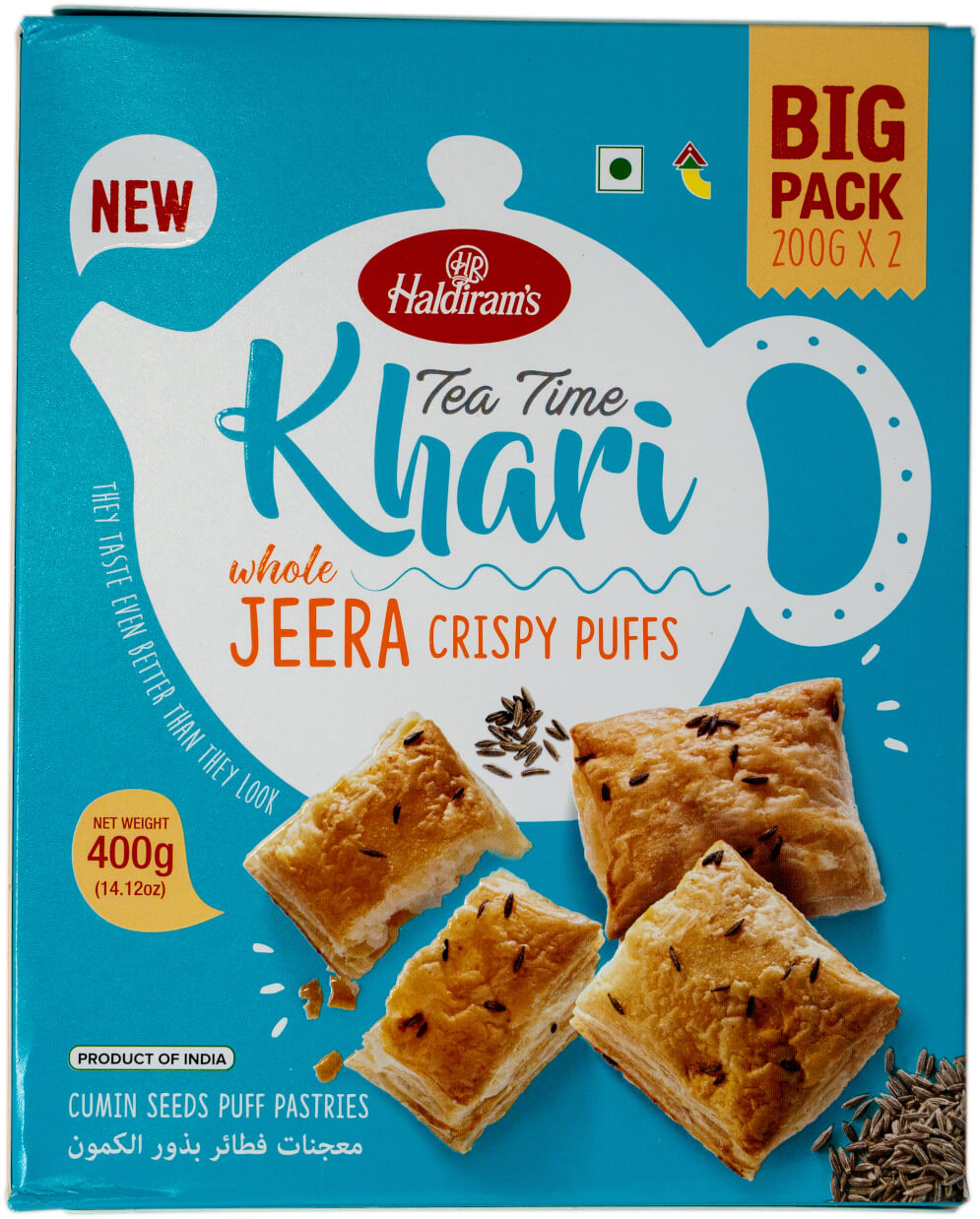 Haldirams Tea Time Khari Whole Jeera Puffs 200g