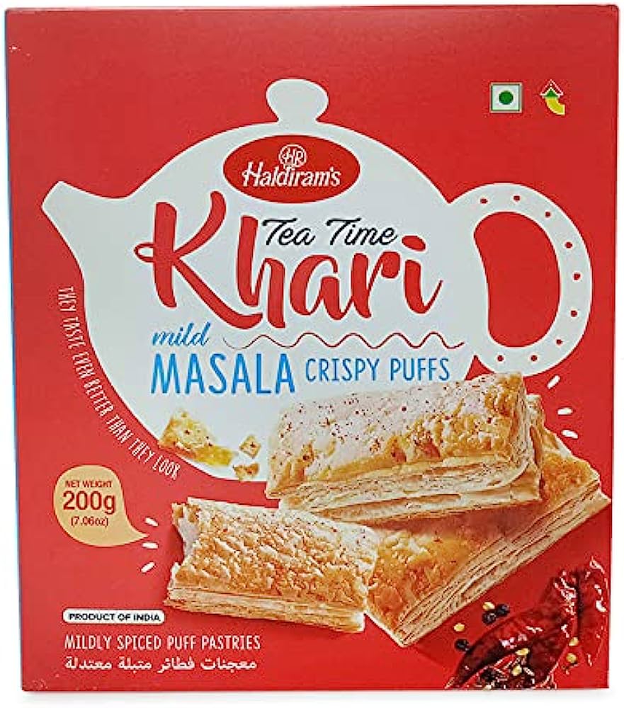 Haldirams Tea Time Khari Mild Masala Puffs 200g