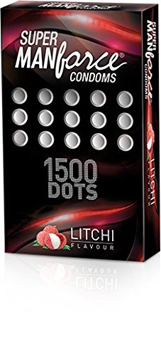 Manforce 1500 dots litchi flavoured 3 condoms
