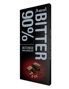 AMUL BITTER 90% INTENSE DARK CHOCOLATE 150G