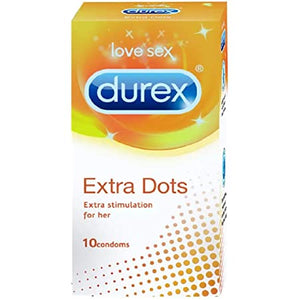 Durex Extra Dots  love sex Extra Stimulation For Her 10 Condoms