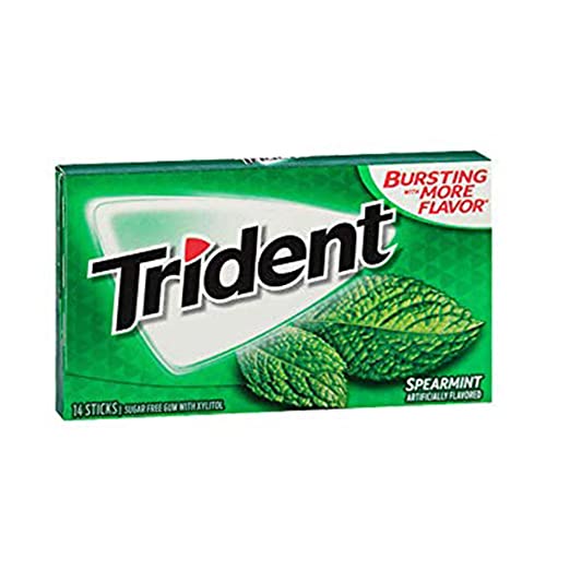 Trident Spearmint Sugar Free Gum 14 Sticks