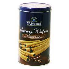 SAPPHIRE LUXURY WAFFER ROLLS WITH CHOCOLATE  300G