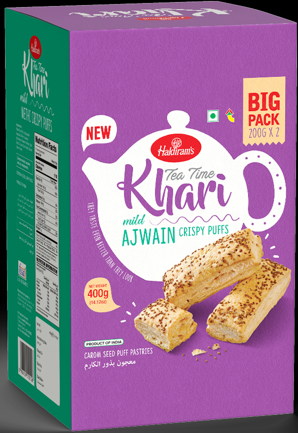 Haldirams Tea Time Khari Ajwain Crispy Puffs 200Gm