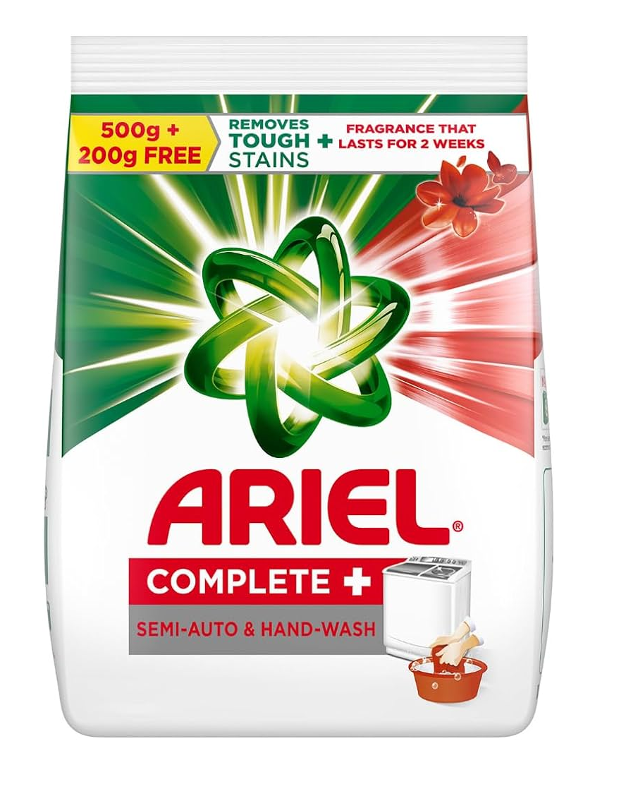 Ariel Complete Powder 500gm+200Gm. Free`