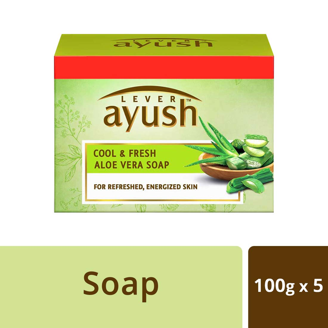 AYUSH COOL & FRESH ALOE VERA SOAP 5*100GM