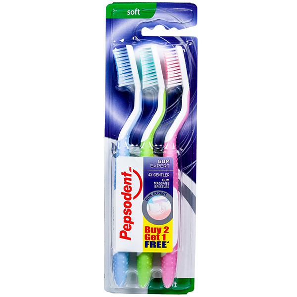 Pepsodent Gum expert 4* Gentler Gum Massage Bristles Buy 2 Get 1 free