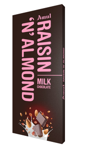 Amul raisin n almond milk chocolate 150gm