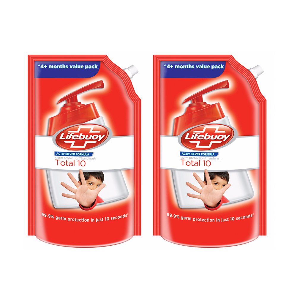 Lifebuoy Active Silver Formula Total 10 Hand Wash 750ml Buy 1 Get 1 Free