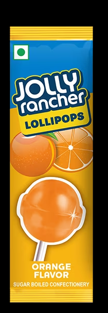 Jolly rancher orange flavoured lollipop 10.5gm