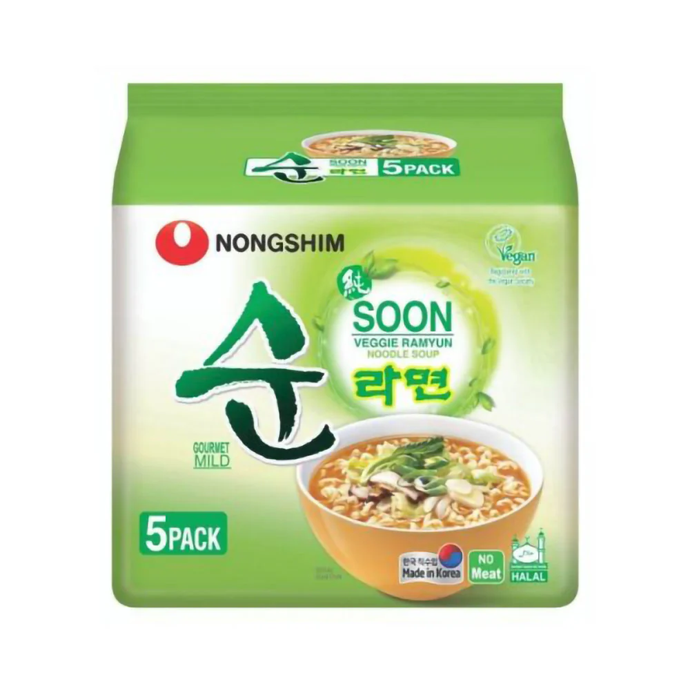 Mongshim Soon veggie ramyun 5 pack