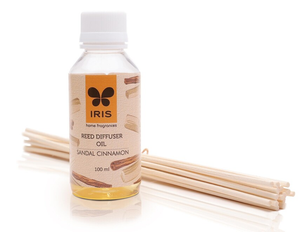 IRIS REED DIFFUSER REFILL PACK SANDAL CINNAMON100ML &16n Sticks