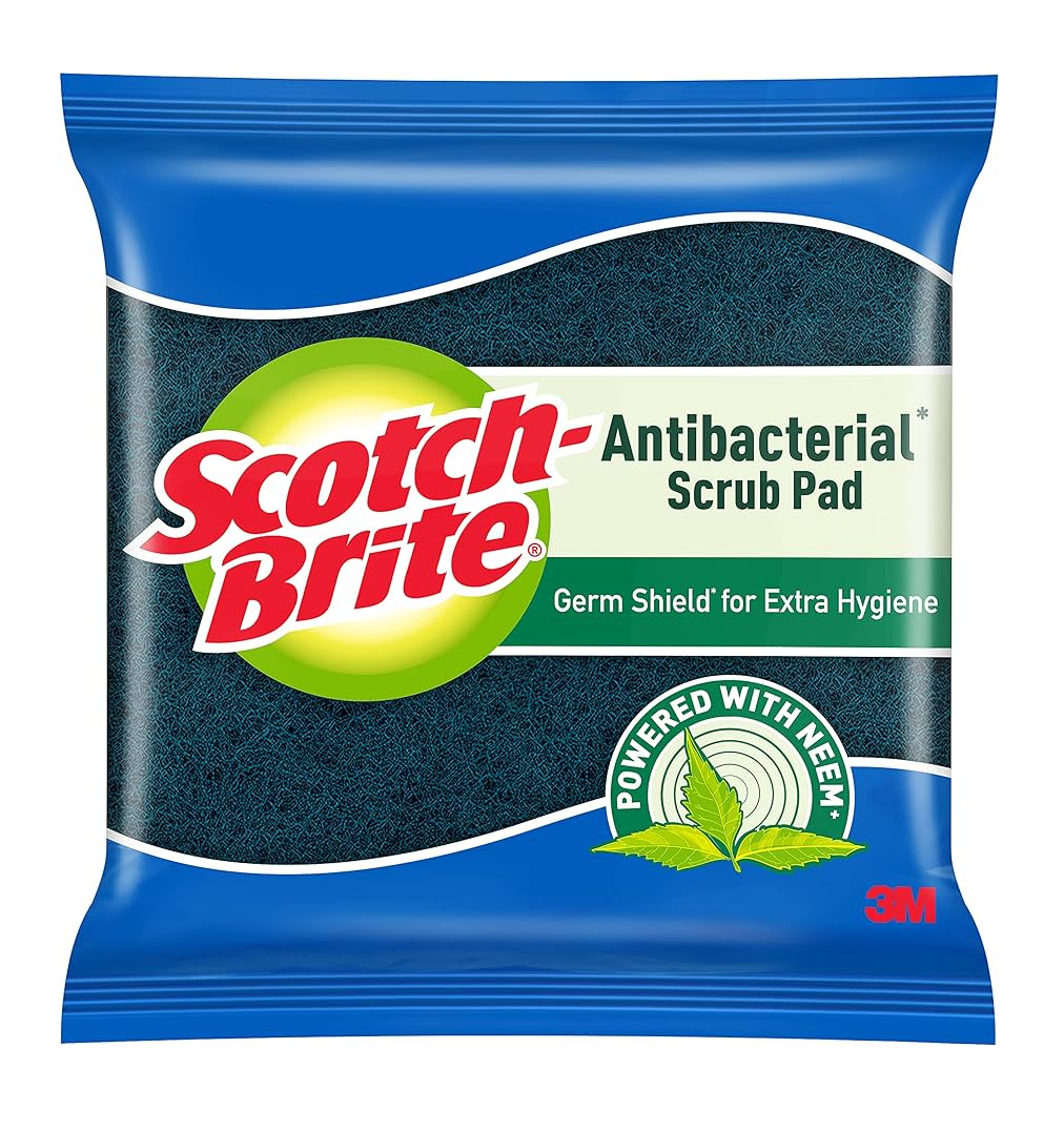 Scotch Brite Antibacterial Scrub Pad Neem 3m