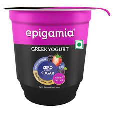 EPIGAMIA GREEK YOGURT ZERO ADDED SUGAR MIX BERRY 120 GM