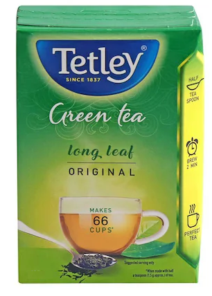 Tetley Green Tea Long Leaf Original 125gm