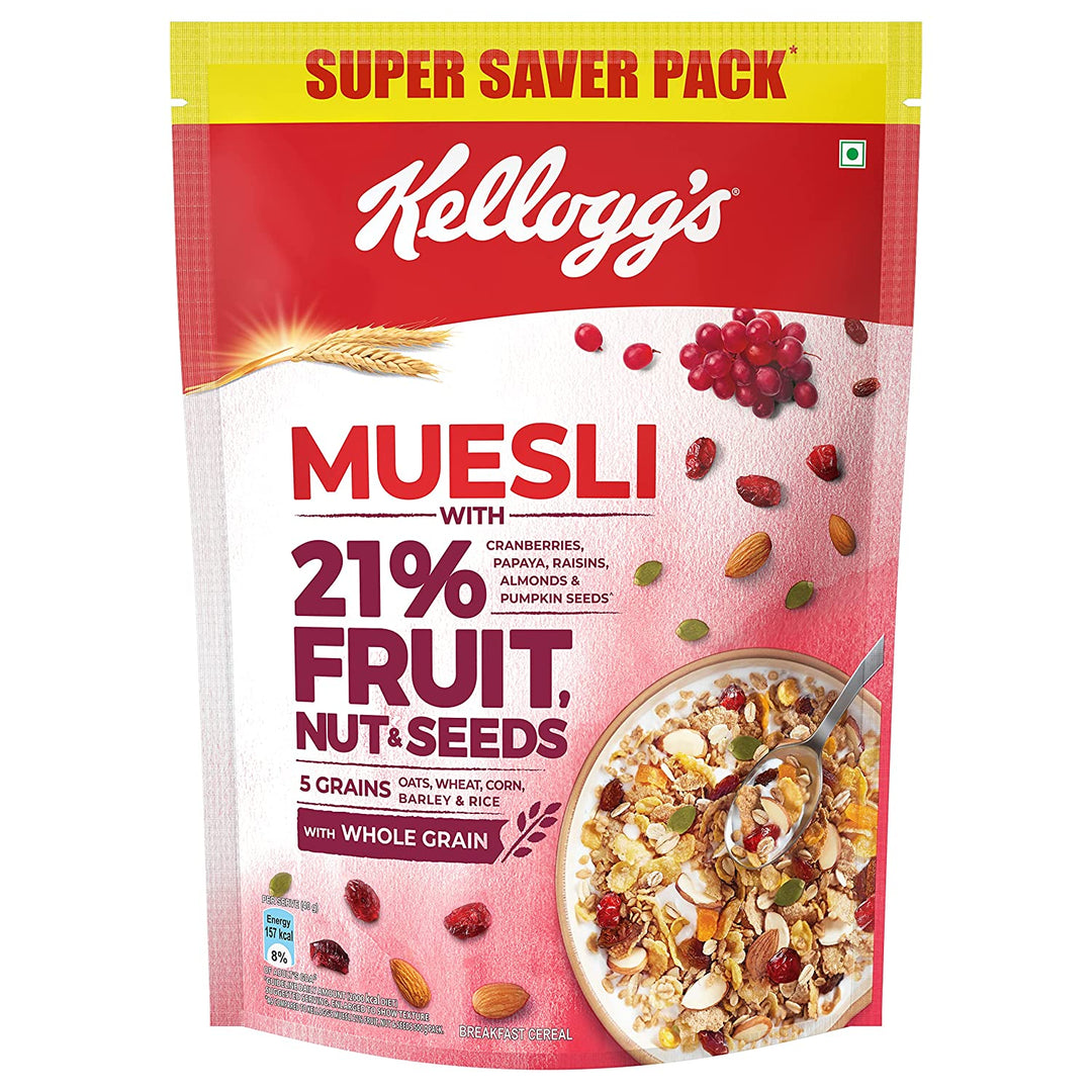 kelloggs muesli 21% Fruit & nut 5 grains 750g