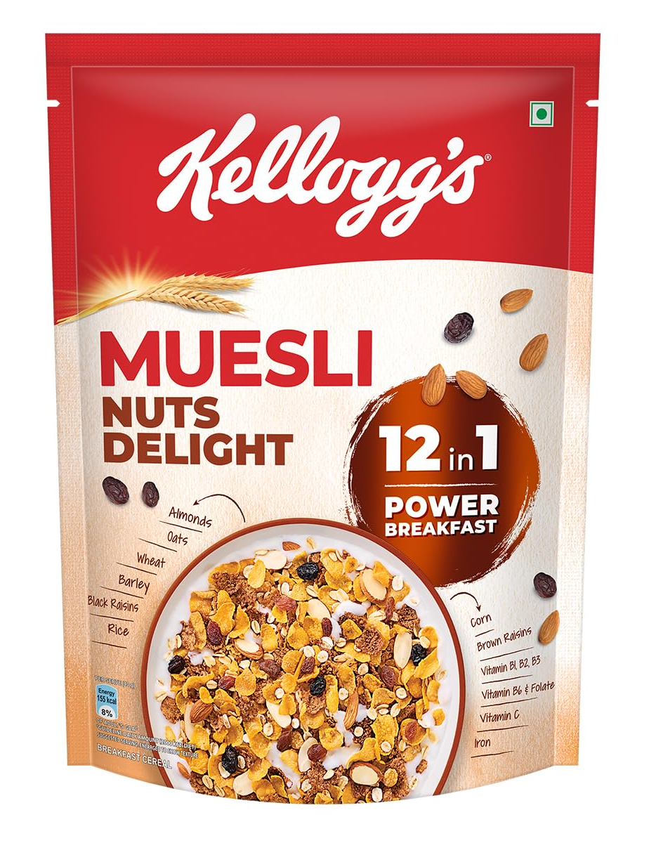 KELLOGGS MUESLI WITH NUTS DELIGHT 500gm