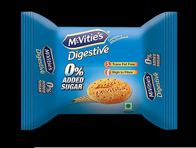 MCVITIES DIGESTIVE 0% ADDED SUGAR 75g