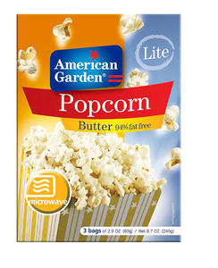 American Garden Popcorn Butter Flavor Lite 240g