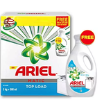 ARIEL MATIC TOP LOAD 3KG+500ML LIQUID FREE